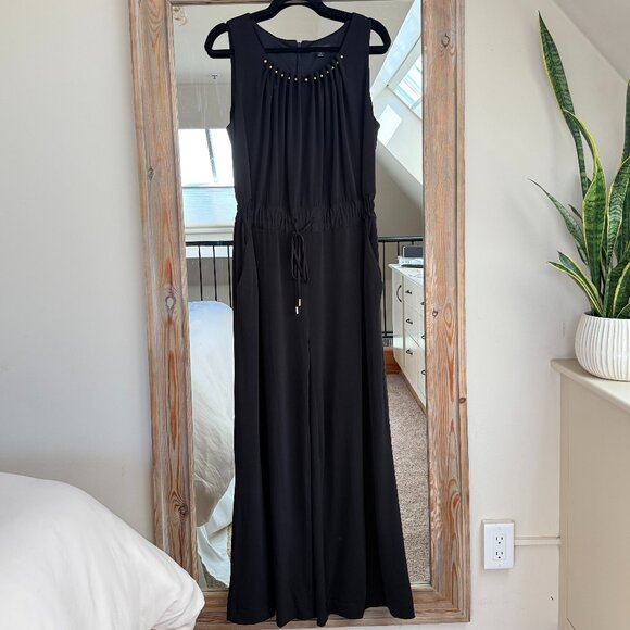Tahari ASL Black Sleeveless Jumpsuit - Picture 2 of 6
